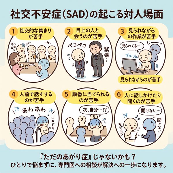 社交不安症の特徴のアイキャッチ画像